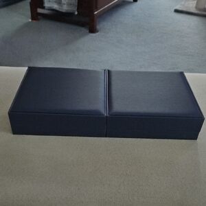 Elegant Blue Jewelry Boxes Set Of 2